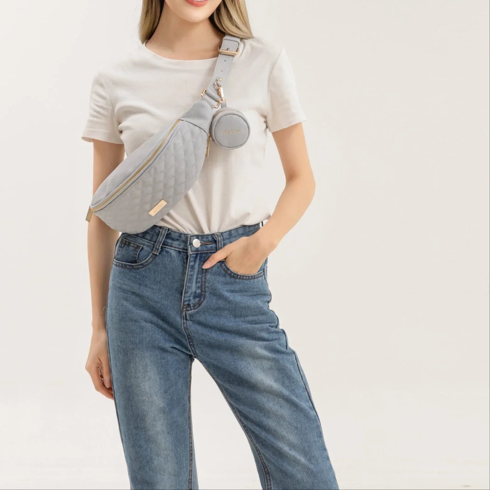 Crossbody Sling Bag | Stone Grey