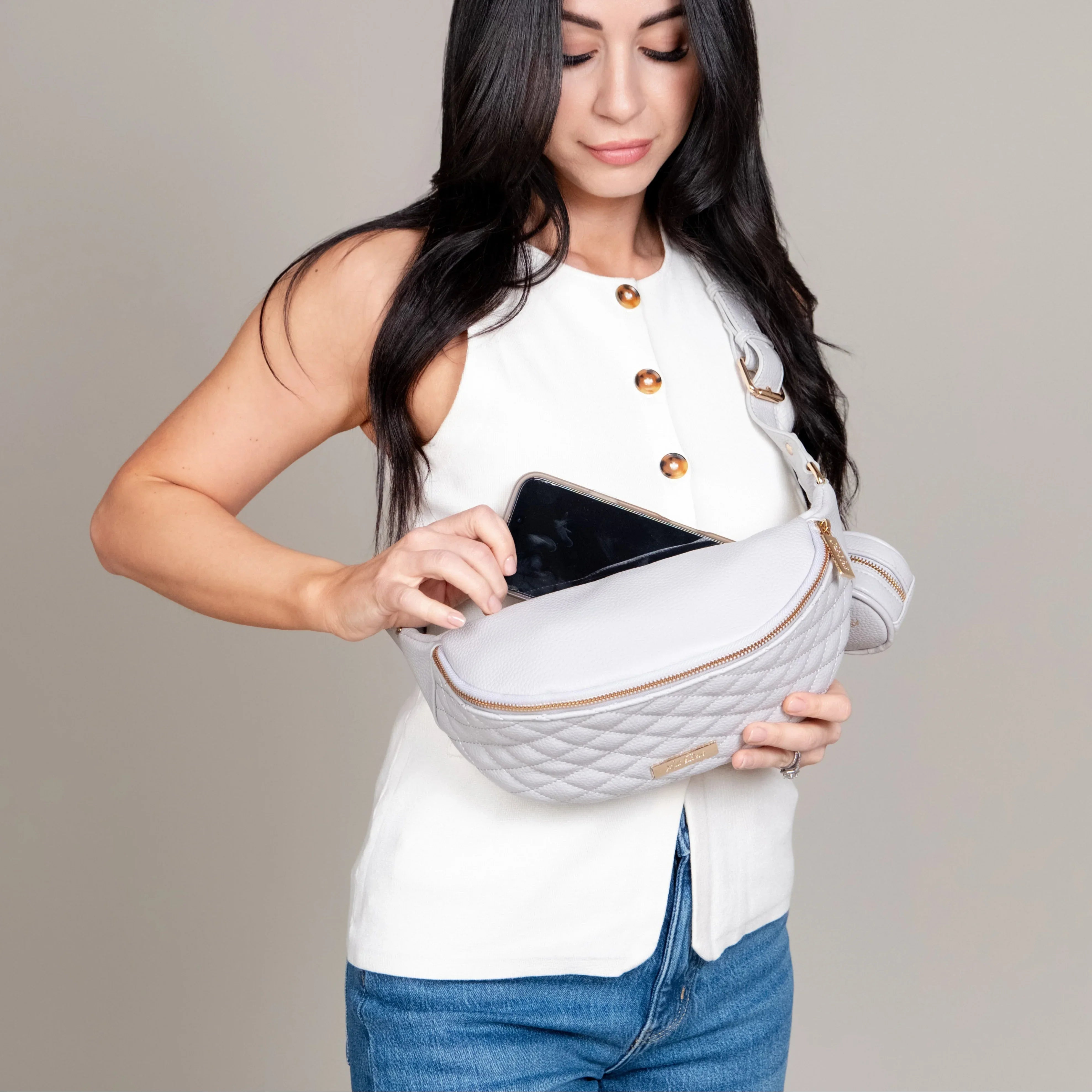 Crossbody Sling Bag | Stone Grey Luli Bebe