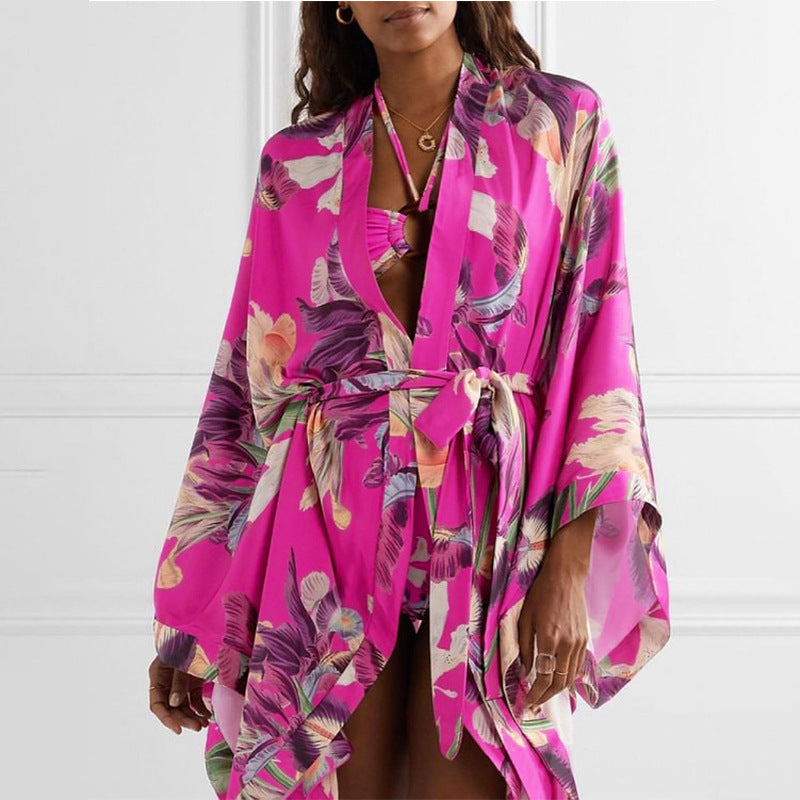 Split Bikini Printed Lace up Sexy Swimsuit Women Split Bella Mia