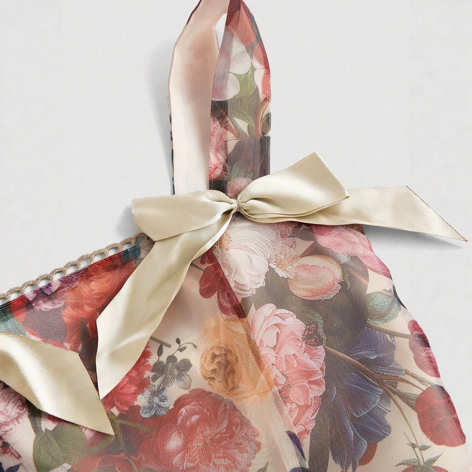 Loose Lazy Small Strapless Sexy Strap Dress Summer Korean Texture Floral Dress
