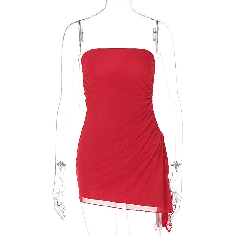 Women Clothing Summer Sexy Solid Color Sleeveless Slim Corset Backless Dress Bella Mia