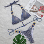 Sexy Crystal Diamond Bikini Strap Women Split Swimsuit Beach Swimsuit Bella Mia