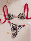 Bikini Leopard Print Color Matching Starfish Decoration Sexy Split Bikini Swimsuit Women Bella Mia