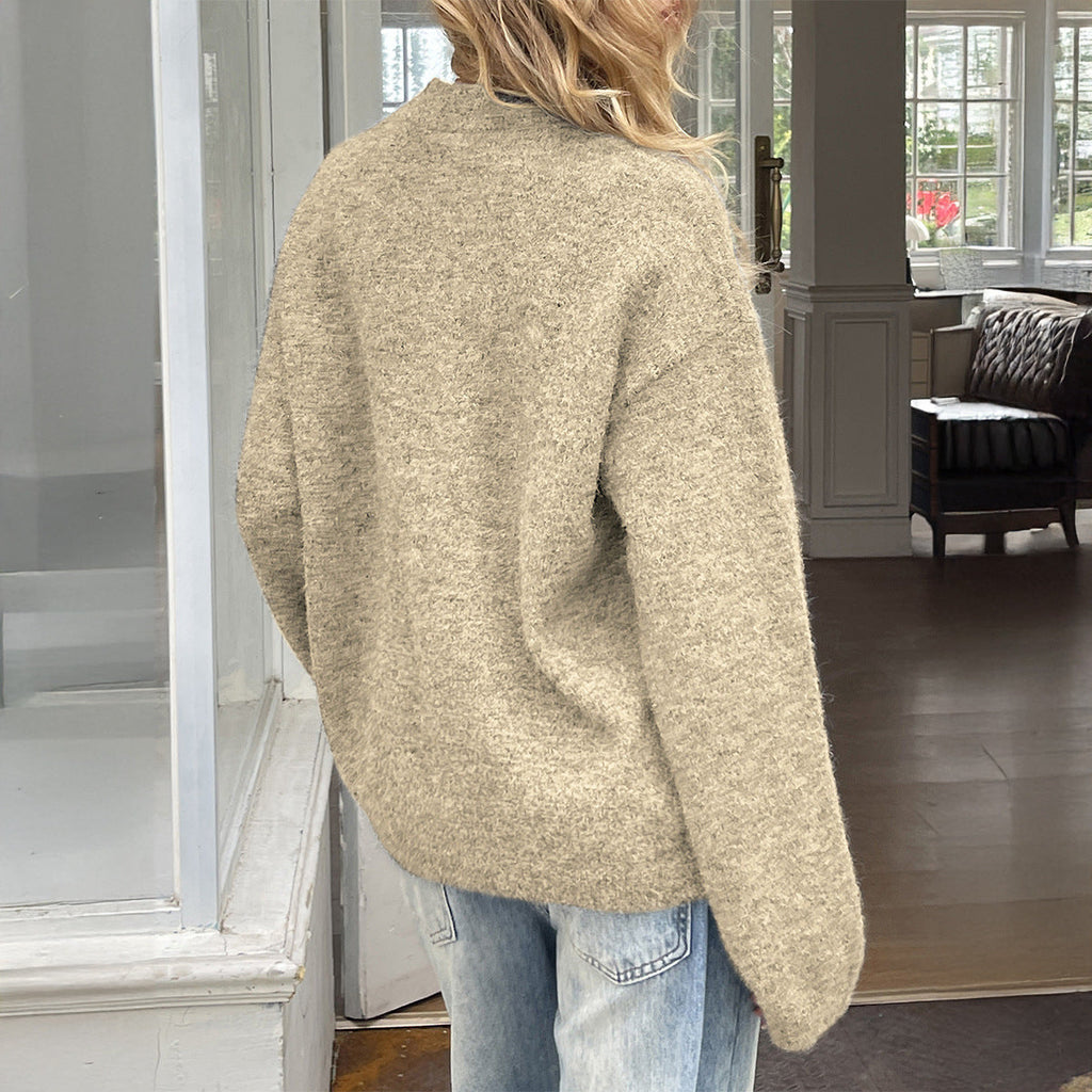 Women Clothing Autumn Winter French Holiday Wool Long Sleeve Sweaters Bella Mia