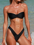 Arrival Solid Color Bikini Sexy Backless Split Swimsuit Nylon Bikini Bella Mia