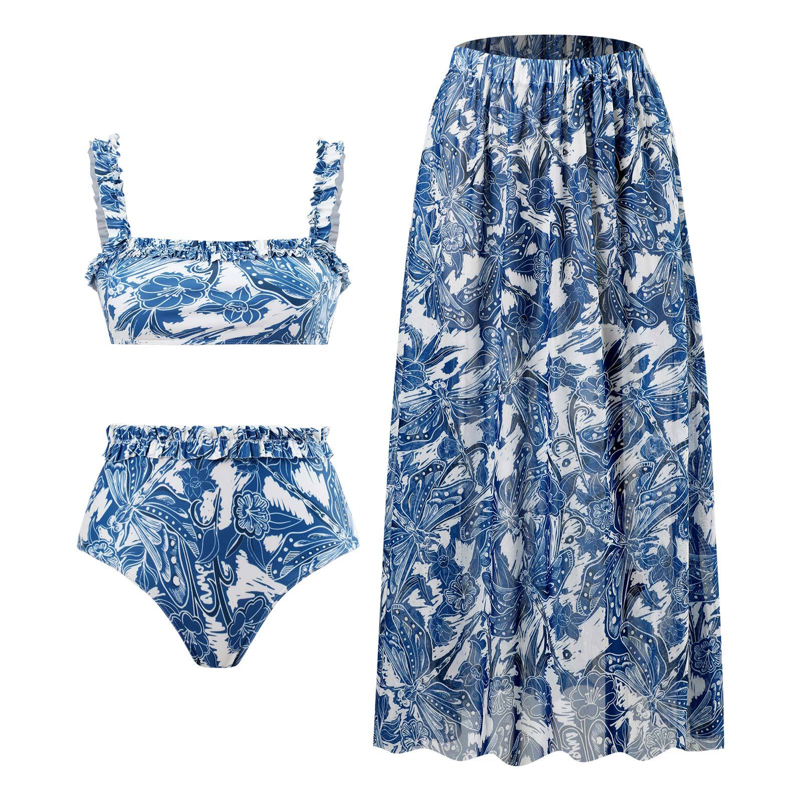 Bikini Sexy Bikini Split Three Piece Women Swimsuit Mesh Maxi Dress Bella Mia