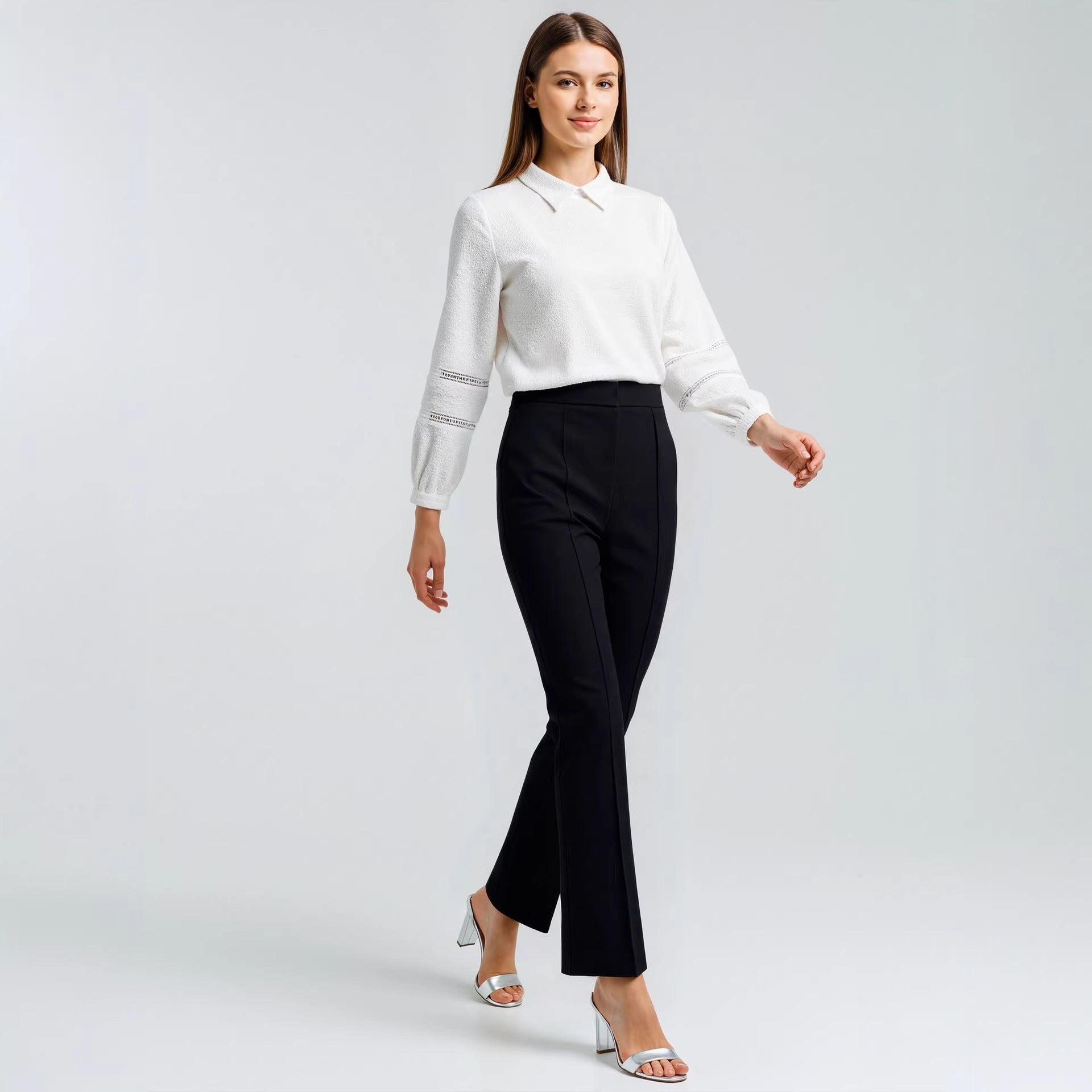 Spring Autumn Office Casual Pants Bootcut Pants All Matching Fashionable Wide Leg Pants Women Bella Mia