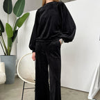 Autumn Winter Long Sleeved Trousers Comfortable Pajamas Women Warm Loose Outerwear Homewear Bella Mia