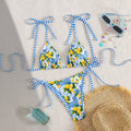 Swimwear Split Printed Swimsuit Ladies Belt Chest Pad Sexy Bikini Fruit Bikini Swimming Bella Mia