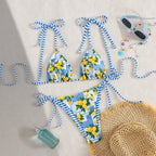 Swimwear Split Printed Swimsuit Ladies Belt Chest Pad Sexy Bikini Fruit Bikini Swimming Bella Mia