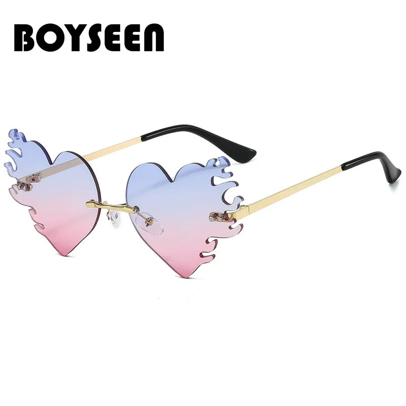 Frameless Heart Sunglasses Gradient Luxlife Brands