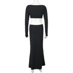 Fall Type Hip Elegant Slim Fit Hollow Out Cutout Sexy Long Sleeve Dress Women Bella Mia