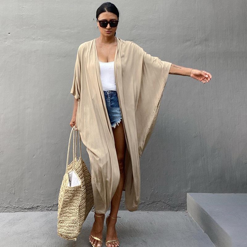 Popular Rayon Multi Color Beach Blouse Loose Cardigan Holiday Sun Protection Blouse after All Blouse Bella Mia