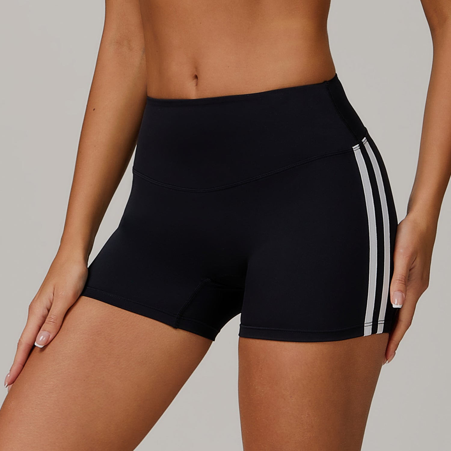 Nude Feel High Waist Yoga Shorts Peach Skinny Hip Raise Shorts Women Outer Wear Exercise Workout Pants Bella Mia