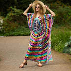 Rayon Positioning Printing Beach Cover up Loose Vacation Dress Beach Cover Up Colors Bella Mia