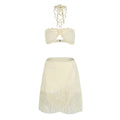 Coat Skirt Two Piece Split Swimsuit for Women Solid Color Bella Mia