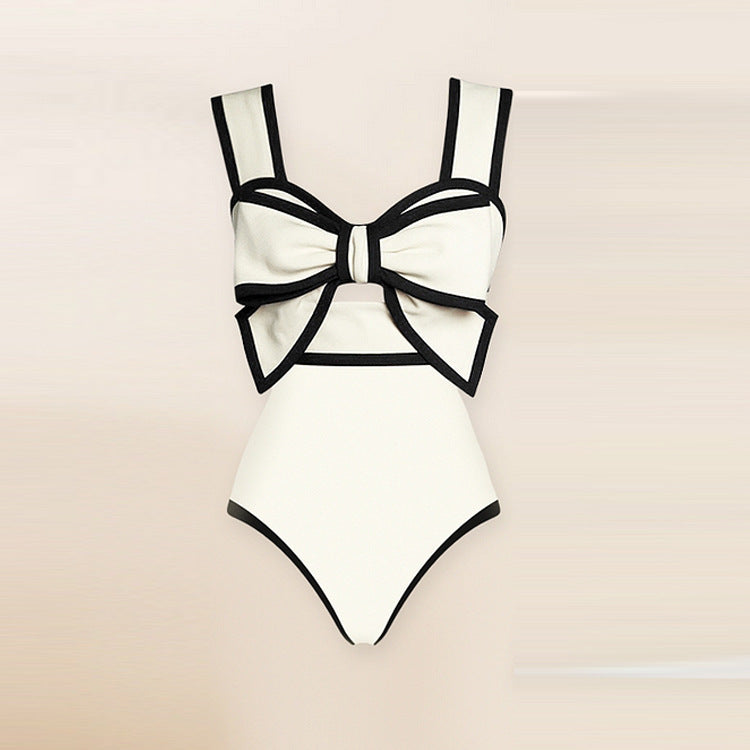 Sexy Swimsuit Women Conservative Cover Belly Lace up Swimsuit Spring Chiffon Beach Skirt Set Swimsuit Bella Mia