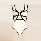 Sexy Swimsuit Women Conservative Cover Belly Lace up Swimsuit Spring Chiffon Beach Skirt Set Swimsuit Bella Mia