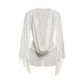 Autumn Winter Sexy Swing Collar Bell Sleeve Solid Color Sheath Short Bella Mia