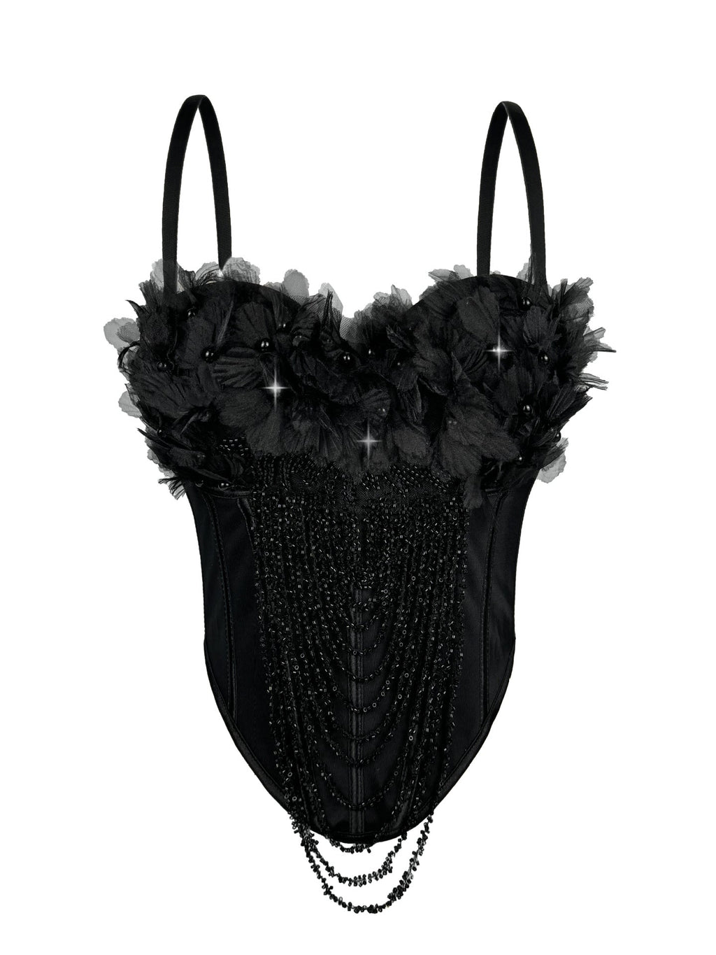 Arrival Handmade Floral Tassel Suspender Vest Sexy Backless Tube Top Outer Wear Boning Corset Corset Body Shaping Bella Mia