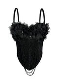 Arrival Handmade Floral Tassel Suspender Vest Sexy Backless Tube Top Outer Wear Boning Corset Corset Body Shaping Bella Mia