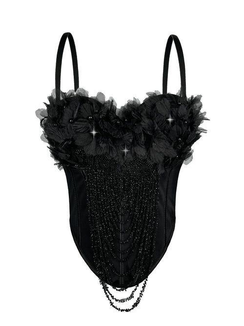 Arrival Handmade Floral Tassel Suspender Vest Sexy Backless Tube Top Outer Wear Boning Corset Corset Body Shaping Bella Mia