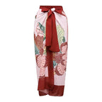 Three Piece Set Swimsuit Customized Printed Steel Bracket Push up Petals Gauze Skirt Swimsuit Women Bella Mia