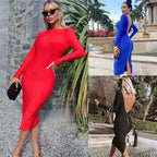Sexy Dress Women New Backless Long Sleeves Midi Dress for Women Bella Mia