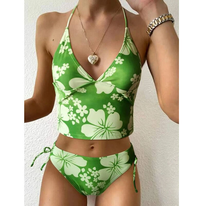 Swimsuit Lady Sexy Printed High Waist Bikini Split Swimsuit Bikini Bella Mia