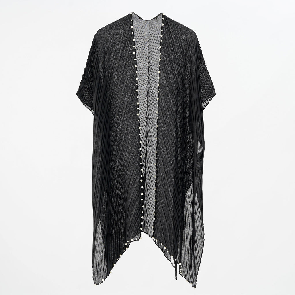 Pearl Breasted Solid Color Blouse Beach Dress Sunscreen Sexy Shawl Blouse Seaside Vacation Cardigan Bella Mia