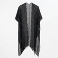 Pearl Breasted Solid Color Blouse Beach Dress Sunscreen Sexy Shawl Blouse Seaside Vacation Cardigan Bella Mia