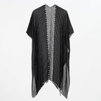 Pearl Breasted Solid Color Blouse Beach Dress Sunscreen Sexy Shawl Blouse Seaside Vacation Cardigan Bella Mia