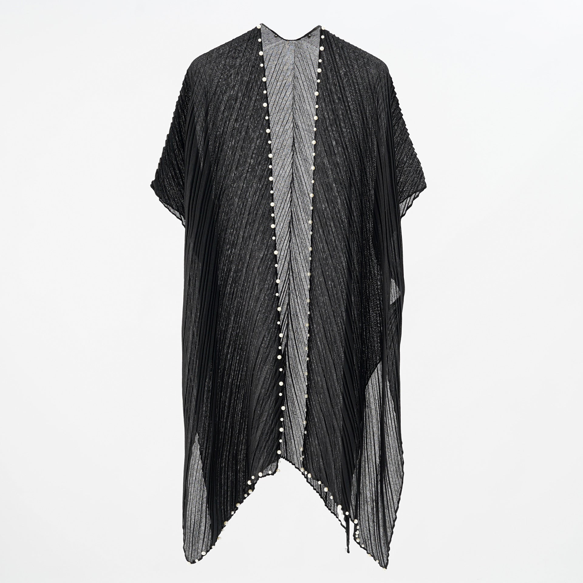Pearl Breasted Solid Color Blouse Beach Dress Sunscreen Sexy Shawl Blouse Seaside Vacation Cardigan Bella Mia