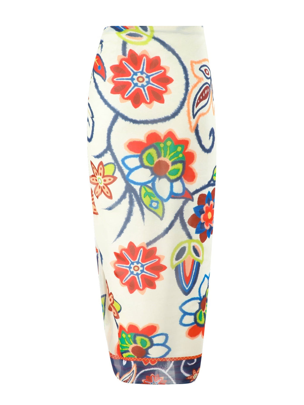 French One Piece Two Piece Set Swimsuit Digital Printing Sheath Gauze Skirt Conservative Swimwear Women Bella Mia
