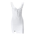 Summer Sexy French V neck Summer Vacation Sheath Dress
