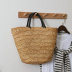 Large Capacity Straw Bag All Match Simple Portable Natural Grass Hand Woven Bag Women Vacation Beach Bag Bella Mia