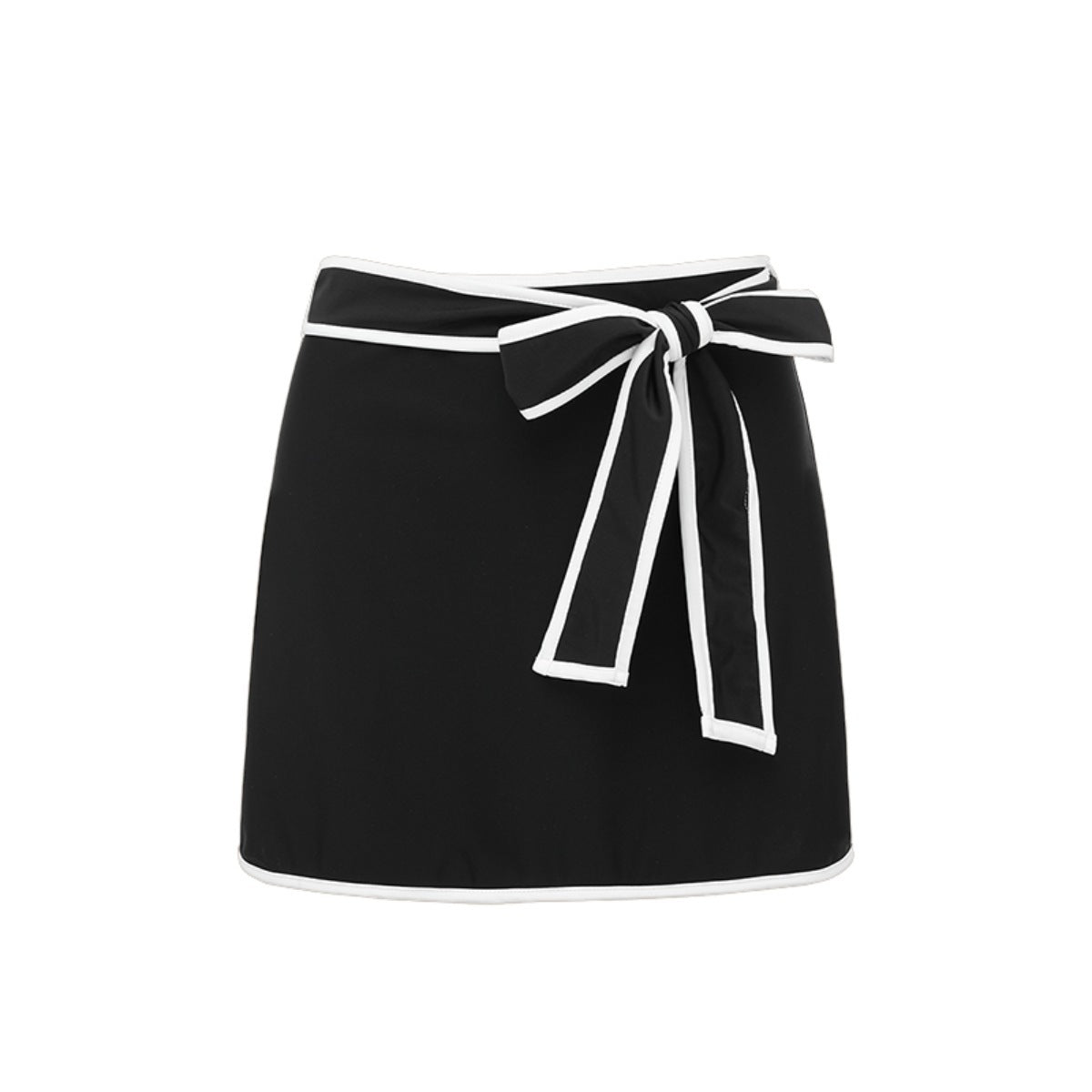 Swimsuit Black White Color Matching Sweet Girl Bow Swimsuit Women White Skirt Bella Mia