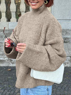 Casual Wool Long Sleeve Coat Sweater Women Clothing Autumn Winter Bella Mia