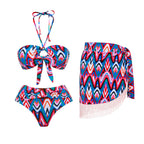 Push up Bikini Sexy High Waist Bikini Split Three Piece Swimsuit Women Chiffon Bella Mia