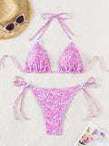 Bikini Floral Bow Lace up Sexy Bikini Swimsuit Swimwear Women Bella Mia