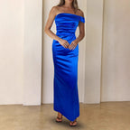 Sexy off Neck Sleeveless Dress Elegant Internet Celebrity Sense Slim Fit Women Dress Bella Mia