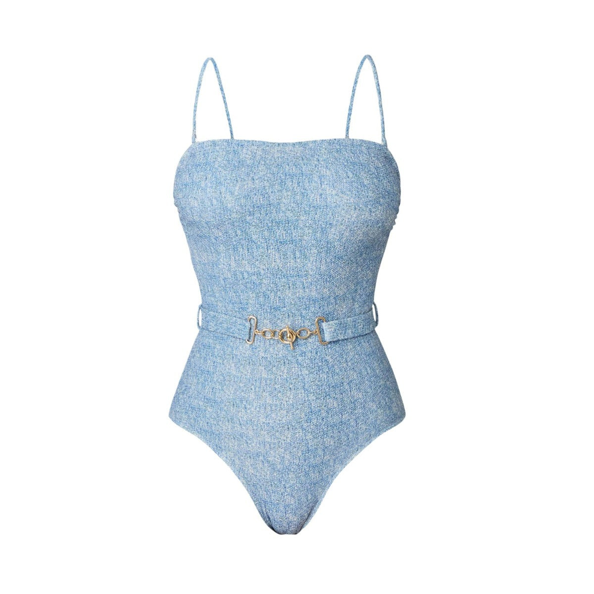 Bikini Triangle Sexy Denim Printing Split Swimsuit Women Wrap Skirt Bella Mia