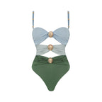 High Waist Split Three Piece Swimsuit Bikini Wrap Skirt Swimsuit Bella Mia