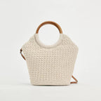Crossbody Large Capacity Cotton Thread Woven Bag Tote Straw Bag Vacation Beach Bag Women Bag Bella Mia