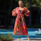 Rayon Belt Beach Cover up Sun Protective Blouse Sun Protection Cardigan Women Swimsuit Bikini Cover up Bella Mia