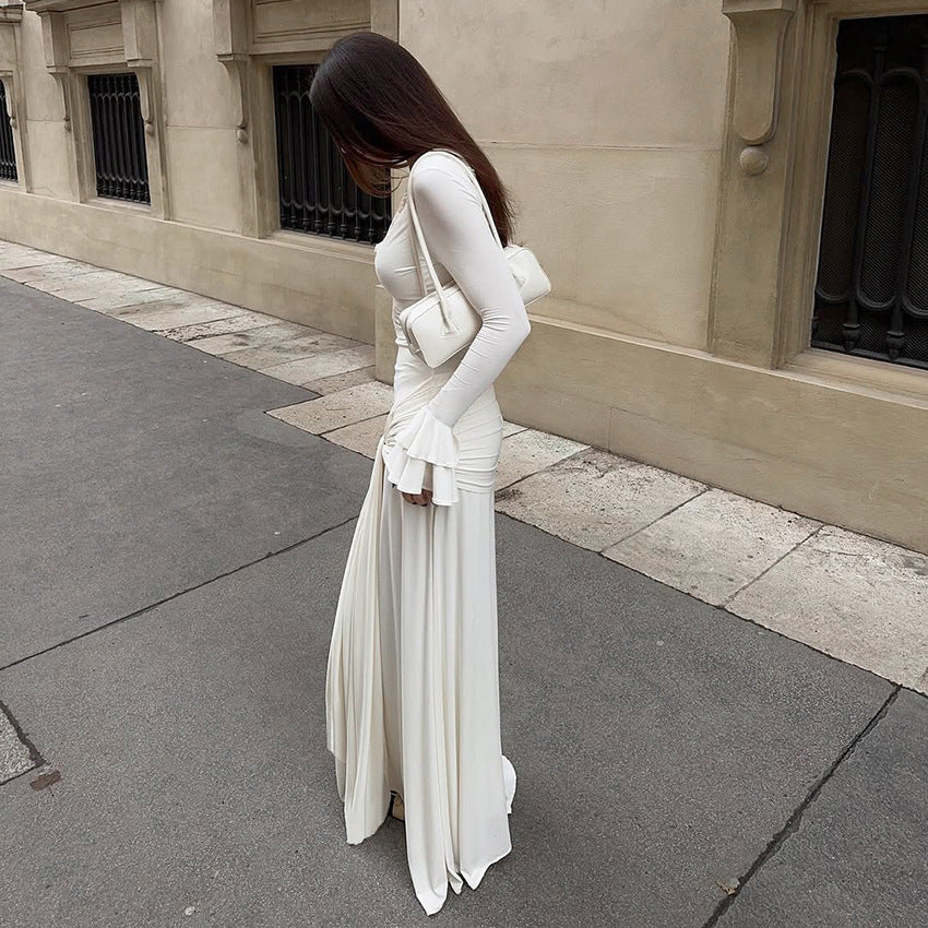 Spring Women Elegant Dress Elegant Design Sexy Lace Stitching Slim Fit Maxi Dress Bella Mia