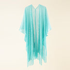 Street Spring Summer Sun Protection Solid Color Pearl Tassel Cardigan Shawl Bella Mia