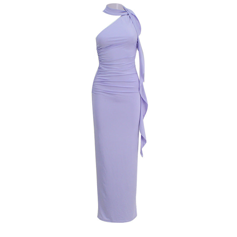 Elegant Women Clothing One Shoulder Sexy Tight Backless Sexy High Waist Strap Dress for Women Bella Mia