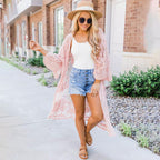Lace Mesh Embroidered Beach Cover up Sexy Cardigan Sunscreen Beach Bella Mia