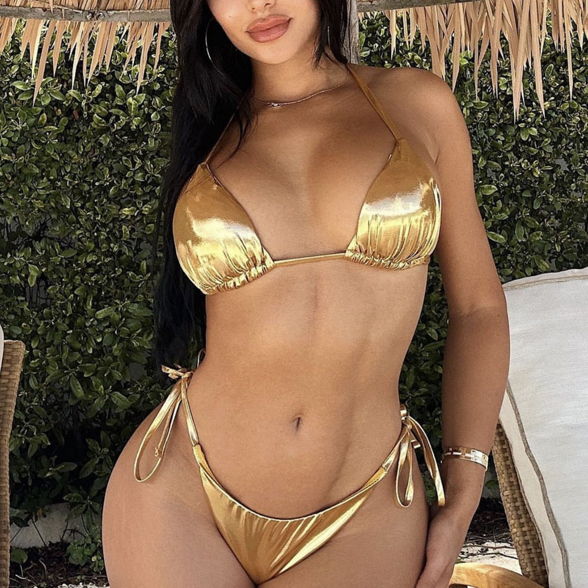 Bikini Split Bikini Lace up Two Piece Swimsuit Two Piece Bella Mia